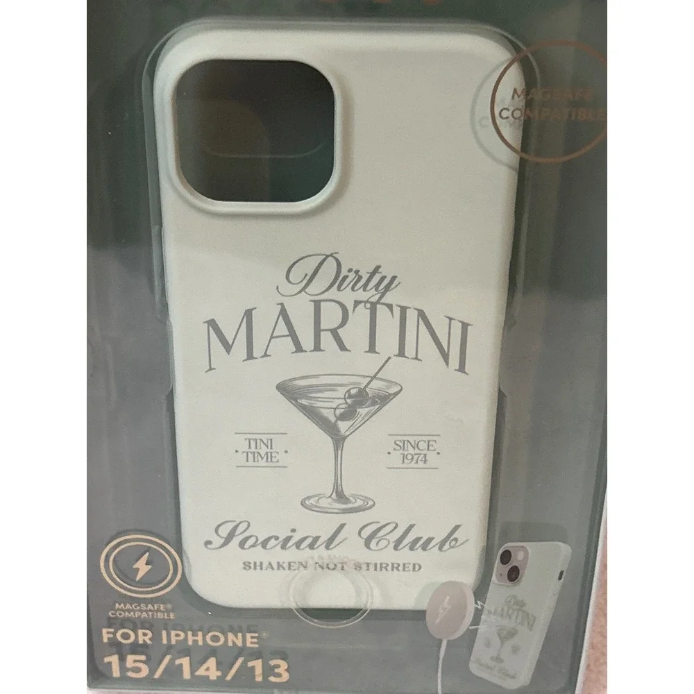 XO Poppy Dirty Martini iPhone 15/14/13 MagSafe Compatible Phone Case